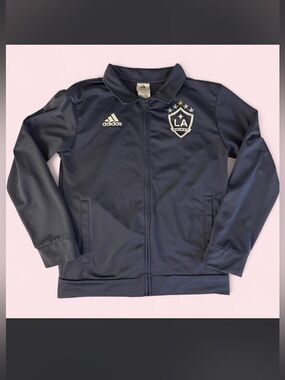 adidas Navy LA Galaxy Youth Track Jacket